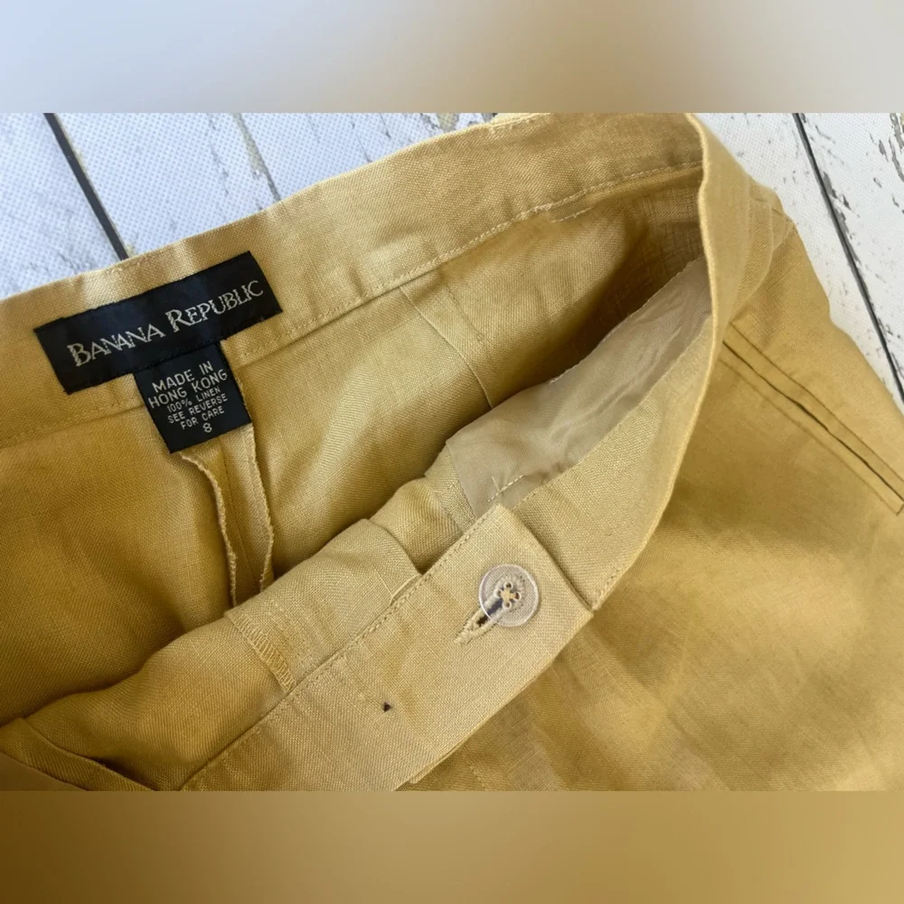 Vintage Banana Republic Linen Trousers Khaki size 4 / size 8